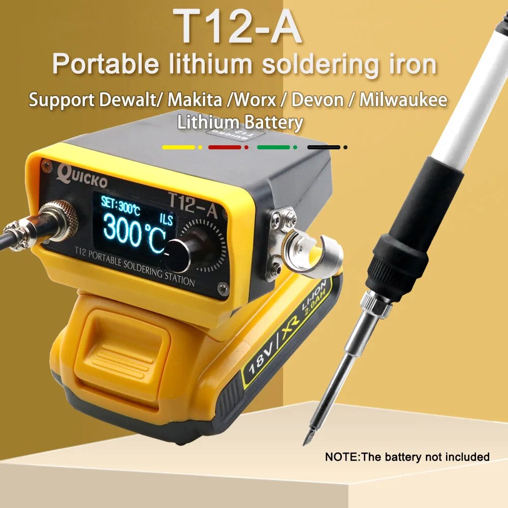 Milwaukee Drill M12 Fuel - محطة لحام لاسلكية T12 ، مكواة