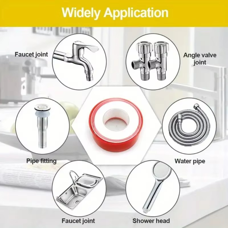 شريط PTFE أحمر اللون مقاوم للم - مراجعة Plumbing Tape Ptfe وسعره